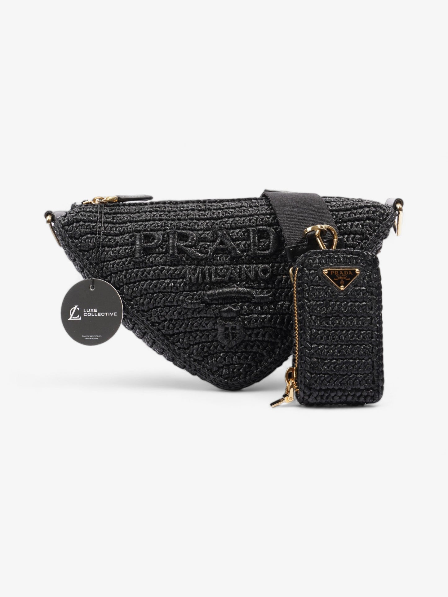 Prada Prada Crochet Black Raffia