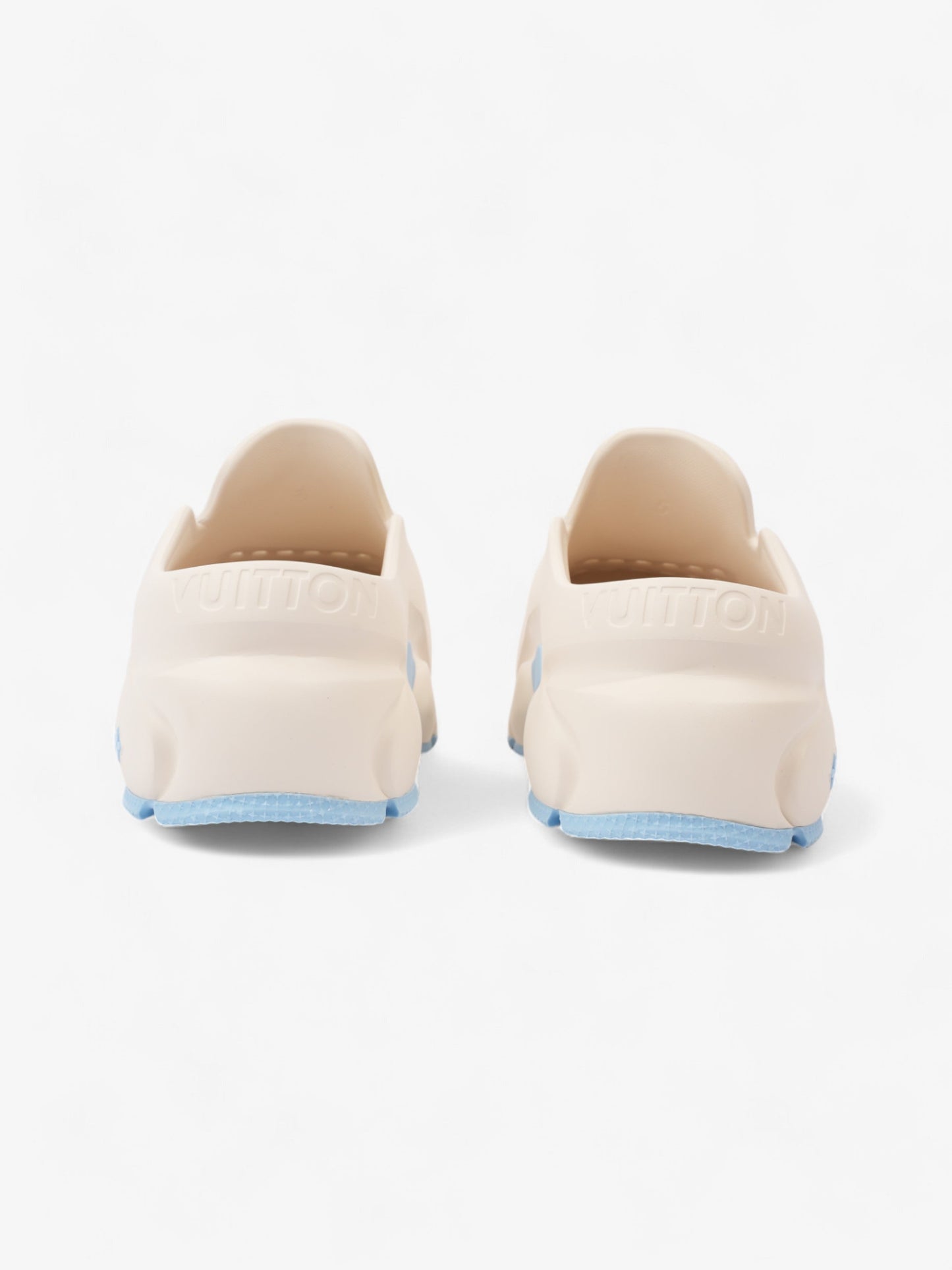 Louis Vuitton Shark Clogs White  / Light Blue Rubber EU 38 UK 5