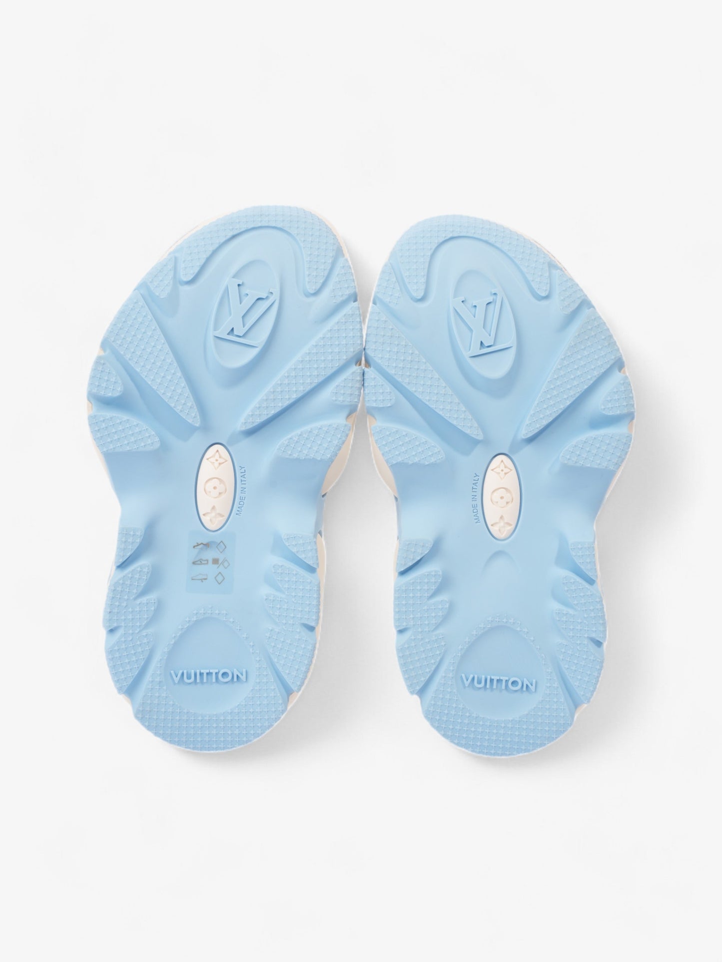 Louis Vuitton Shark Clogs White  / Light Blue Rubber EU 38 UK 5