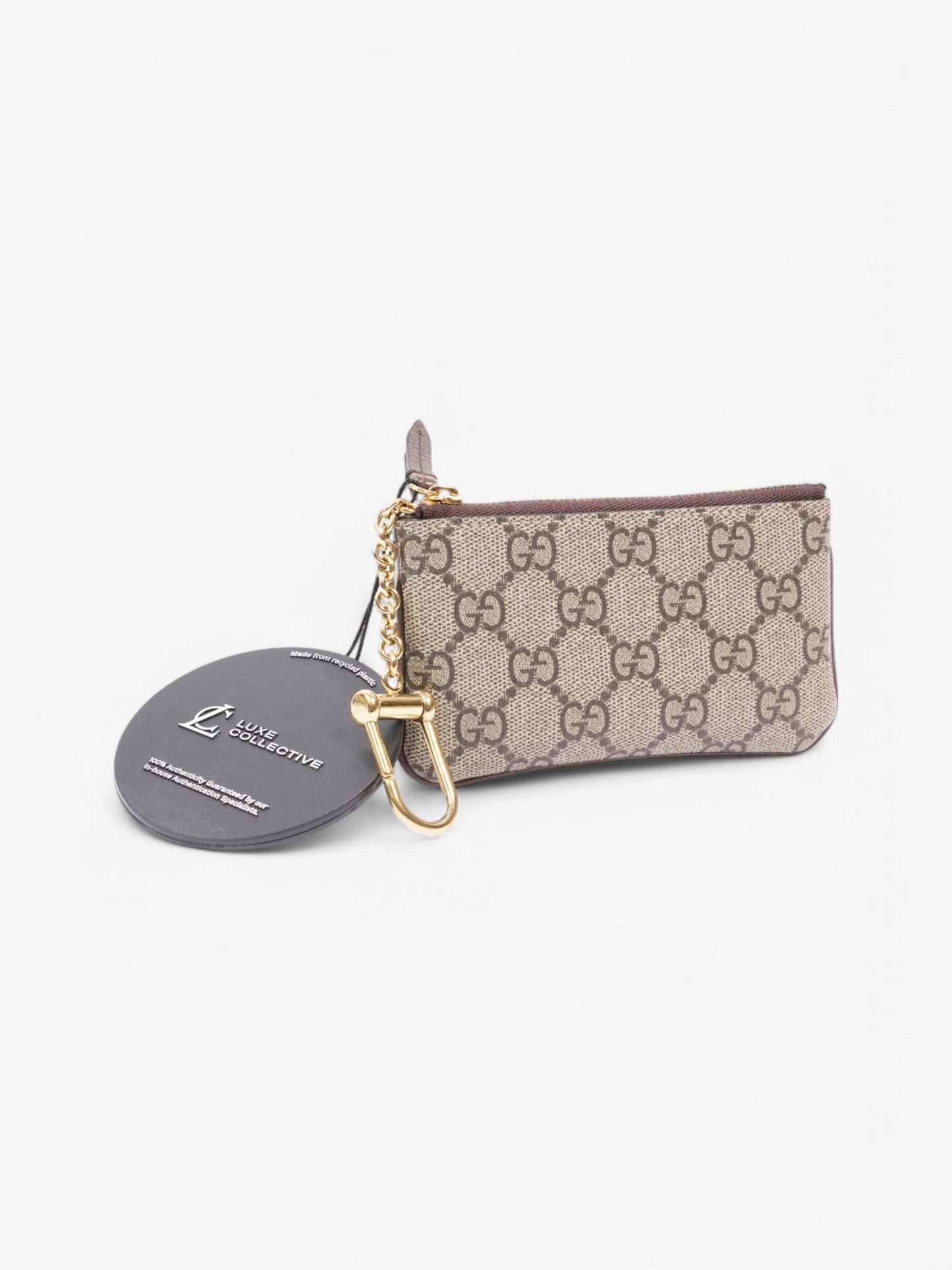 Gucci Ophidia Key Case GG Supreme / Brown / Gold Coated Canvas