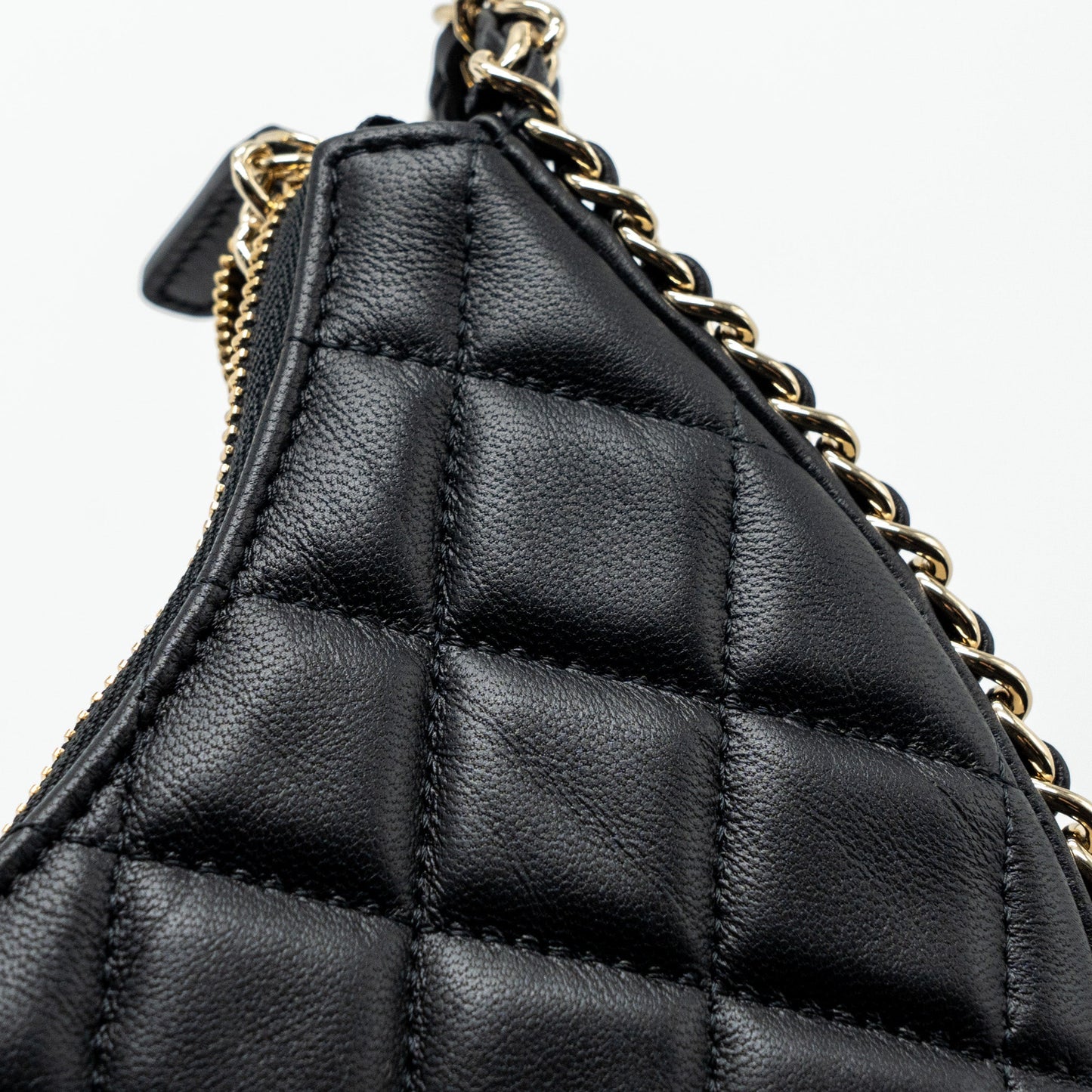 Chanel Small Moon Hobo Bag Lambskin Black L (Microchip)