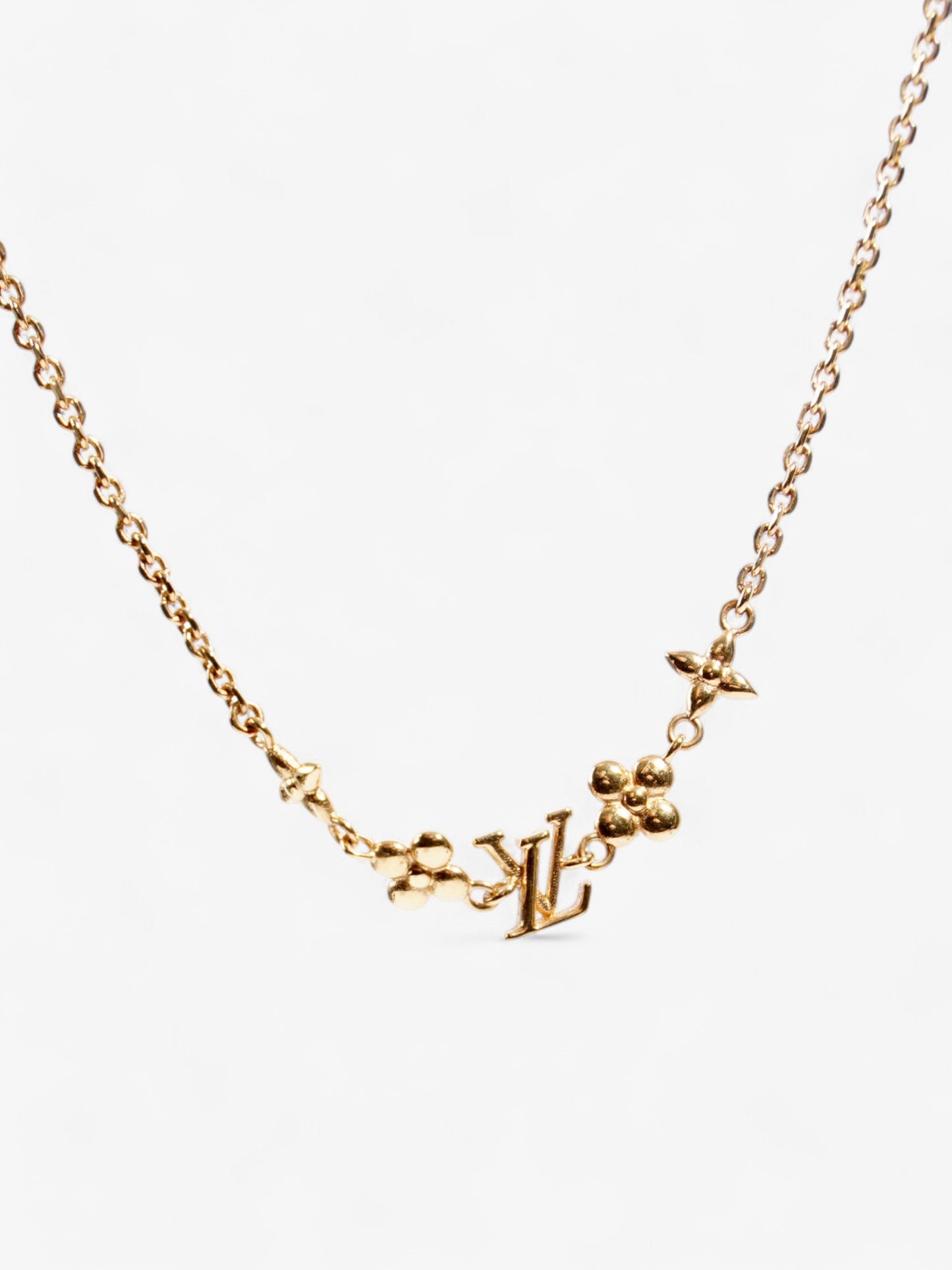 Louis Vuitton Baby Louis Necklace Gold Base Metal