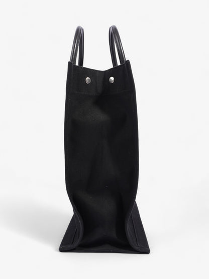 Saint Laurent Rive Gauche Tote Bag Black / White Canvas