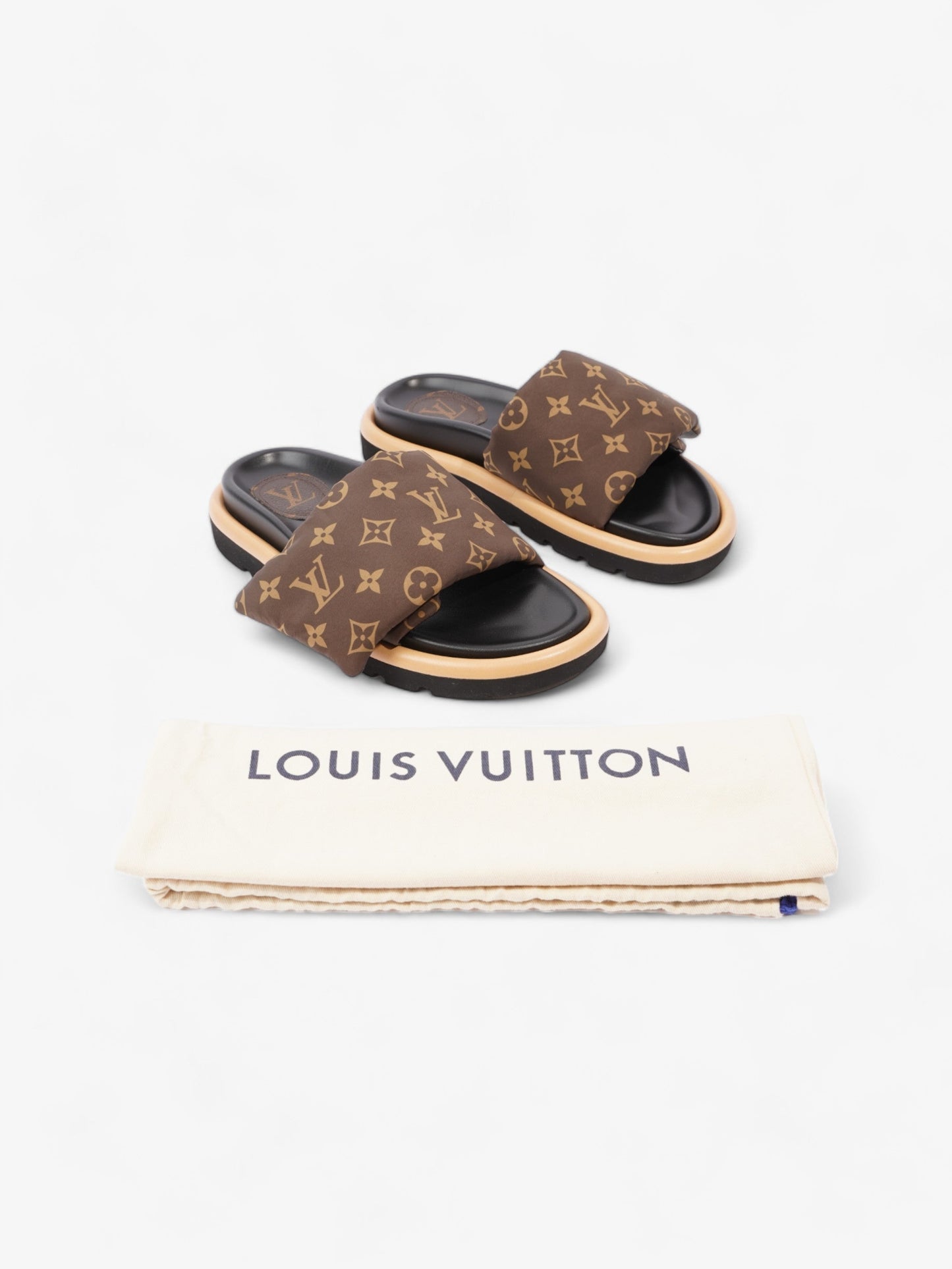 Louis Vuitton Pillow slides Khaki Monogram Nylon EU 37 UK 4