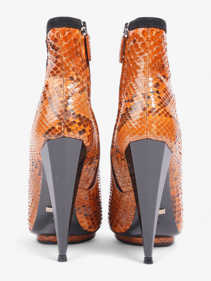 Gucci Olympia Heels 120 Orange / Black Alligator EU 36.5 UK 3.5