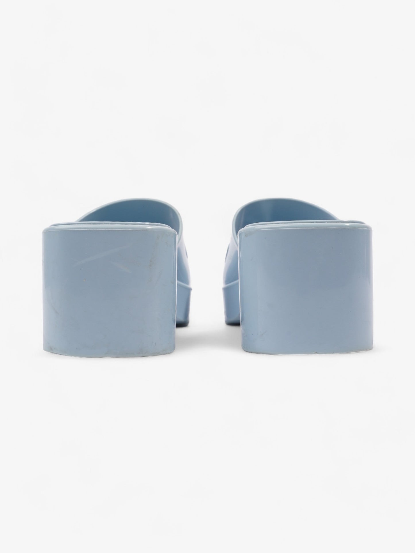 Gucci Rubber Logo Sandals 60 Light Blue Rubber EU 39 UK 6