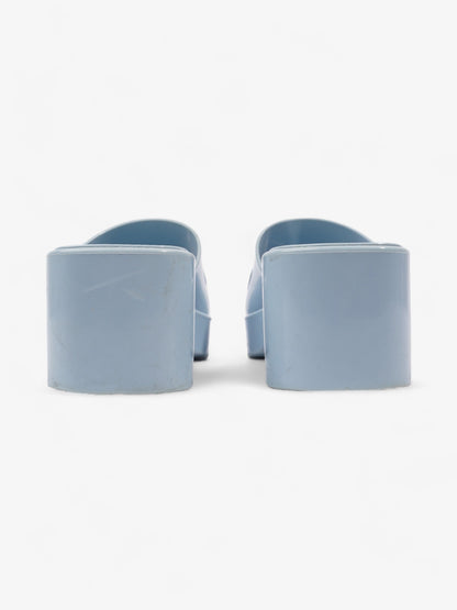 Gucci Rubber Logo Sandals 60 Light Blue Rubber EU 39 UK 6