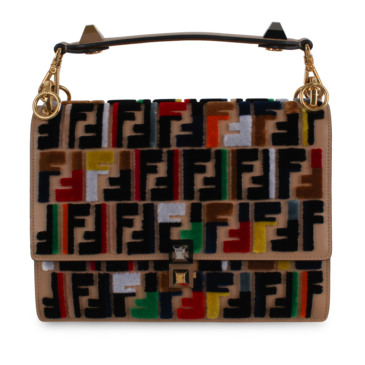Fendi Kan I Velvet Crossbody