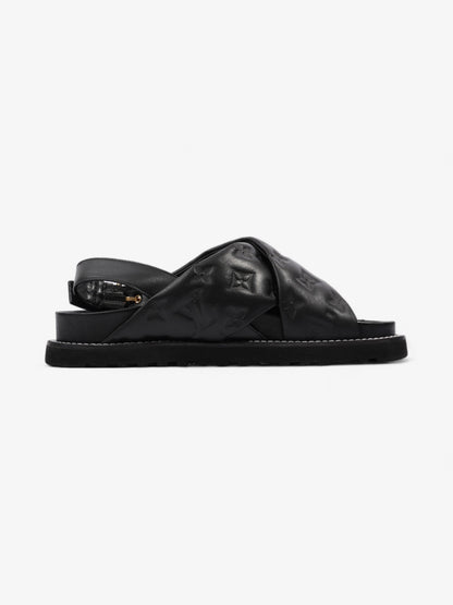 Louis Vuitton Paseo Flat Sandal Black Lambskin Leather EU 39 UK 6