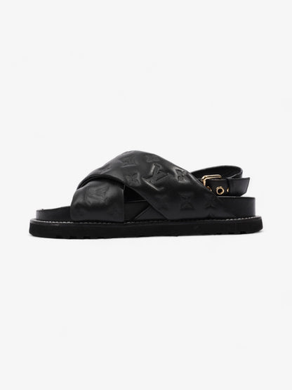 Louis Vuitton Paseo Flat Sandal Black Lambskin Leather EU 39 UK 6