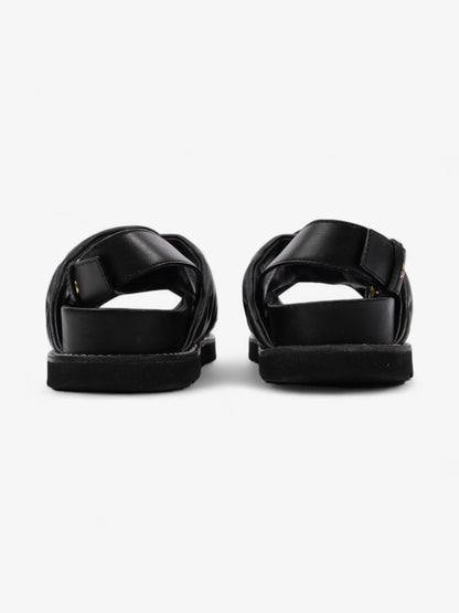 Louis Vuitton Paseo Flat Sandal Black Lambskin Leather EU 39 UK 6