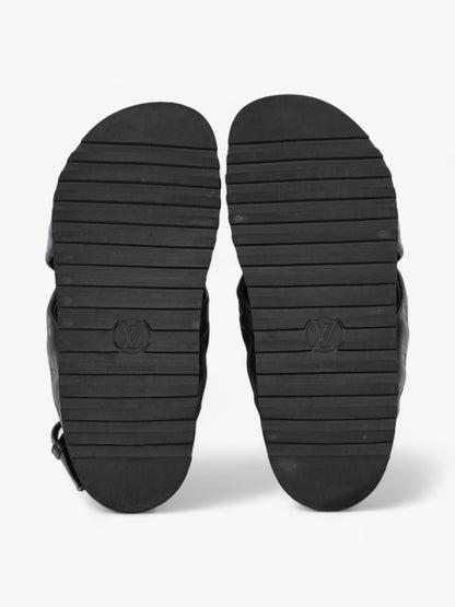 Louis Vuitton Paseo Flat Sandal Black Lambskin Leather EU 39 UK 6