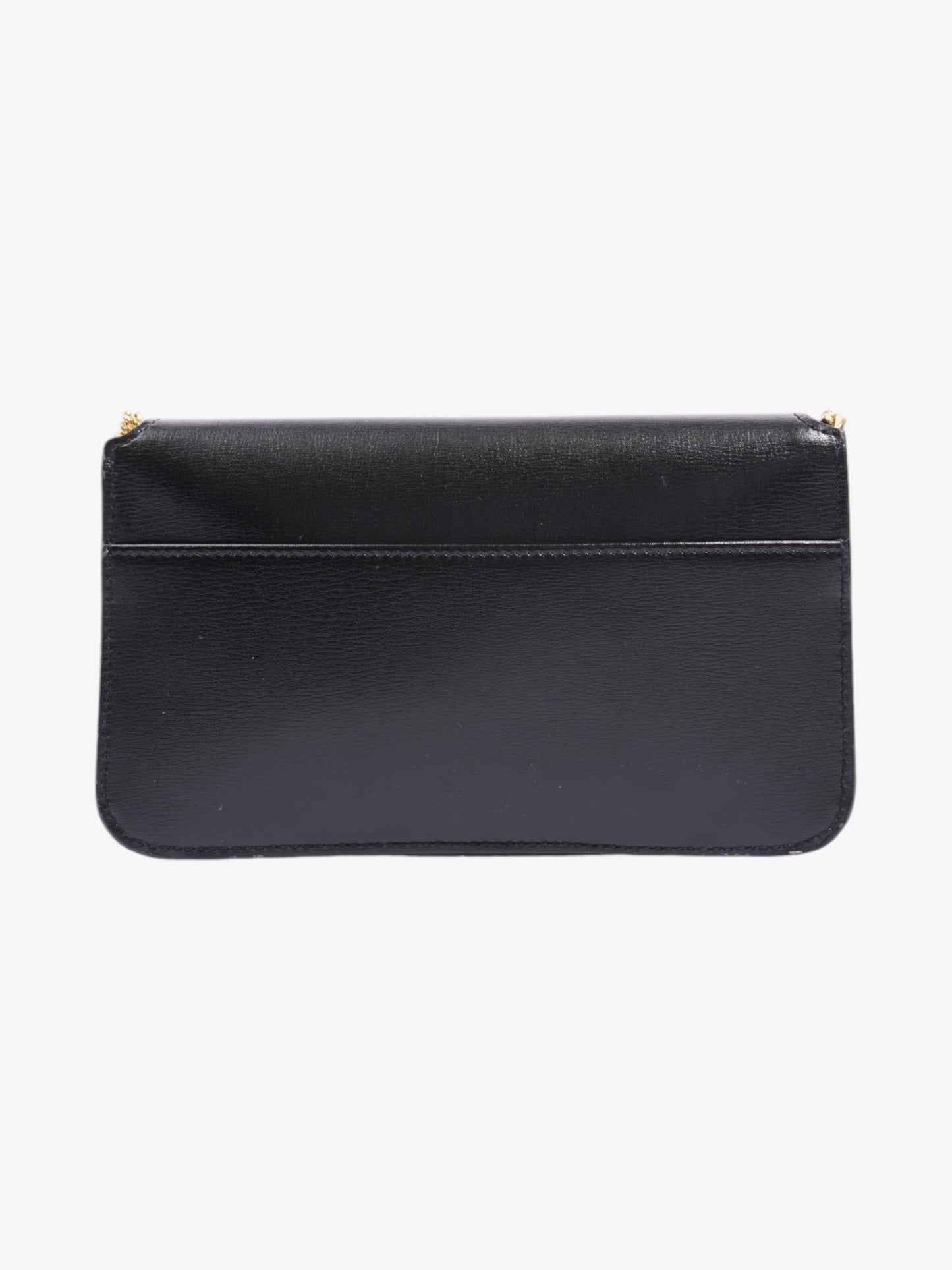 Saint Laurent Cassandre Phone Pouch Black Leather