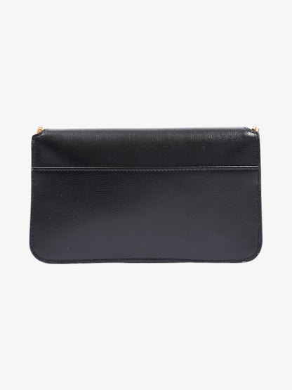 Saint Laurent Cassandre Phone Pouch Black Leather