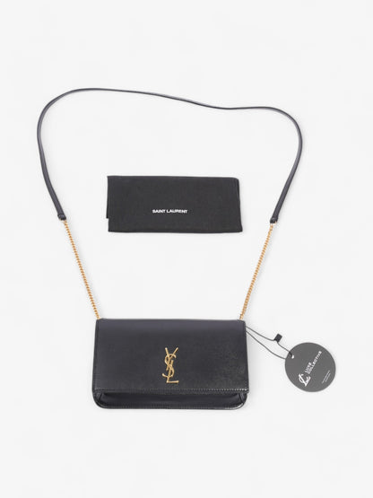 Saint Laurent Cassandre Phone Pouch Black Leather