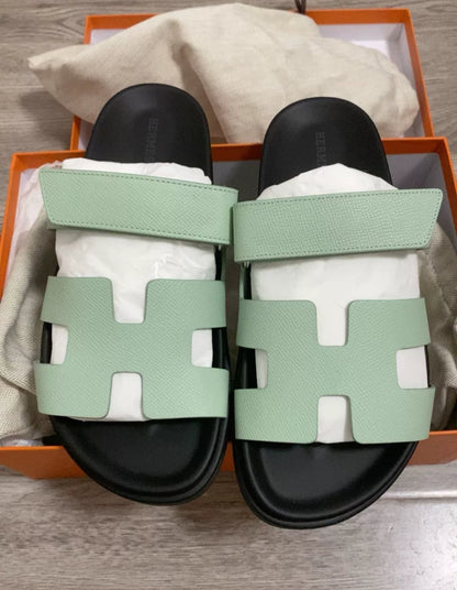 Hermès Vert D’eau Chypre Sandals