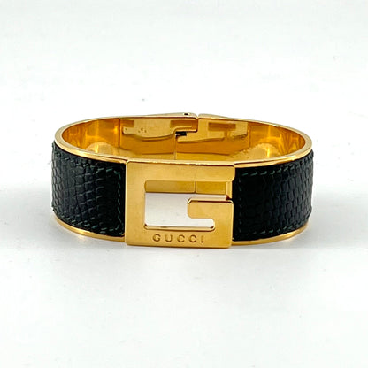 Gucci single G plaque logo bracelet