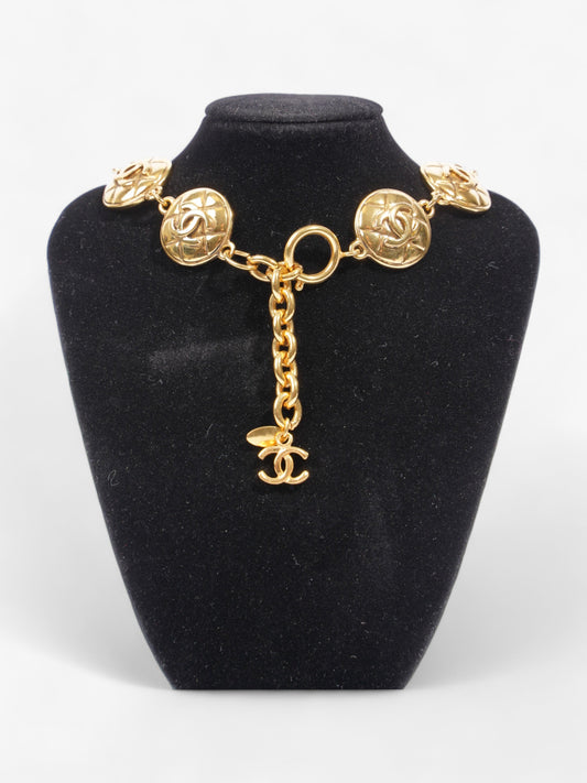Chanel Vintage CC Chain Necklace Gold Base Metal 46cm