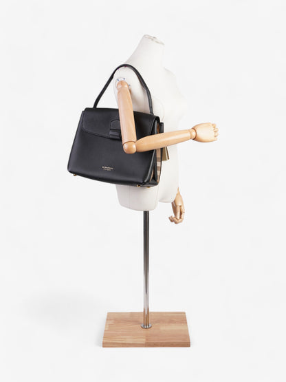 Burberry Camberley Tote Black Grained Leather Medium