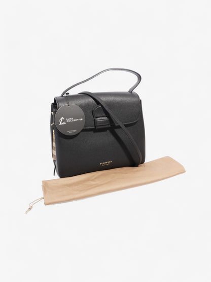 Burberry Camberley Tote Black Grained Leather Medium