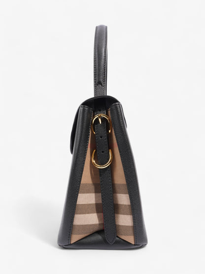 Burberry Camberley Tote Black Grained Leather Medium