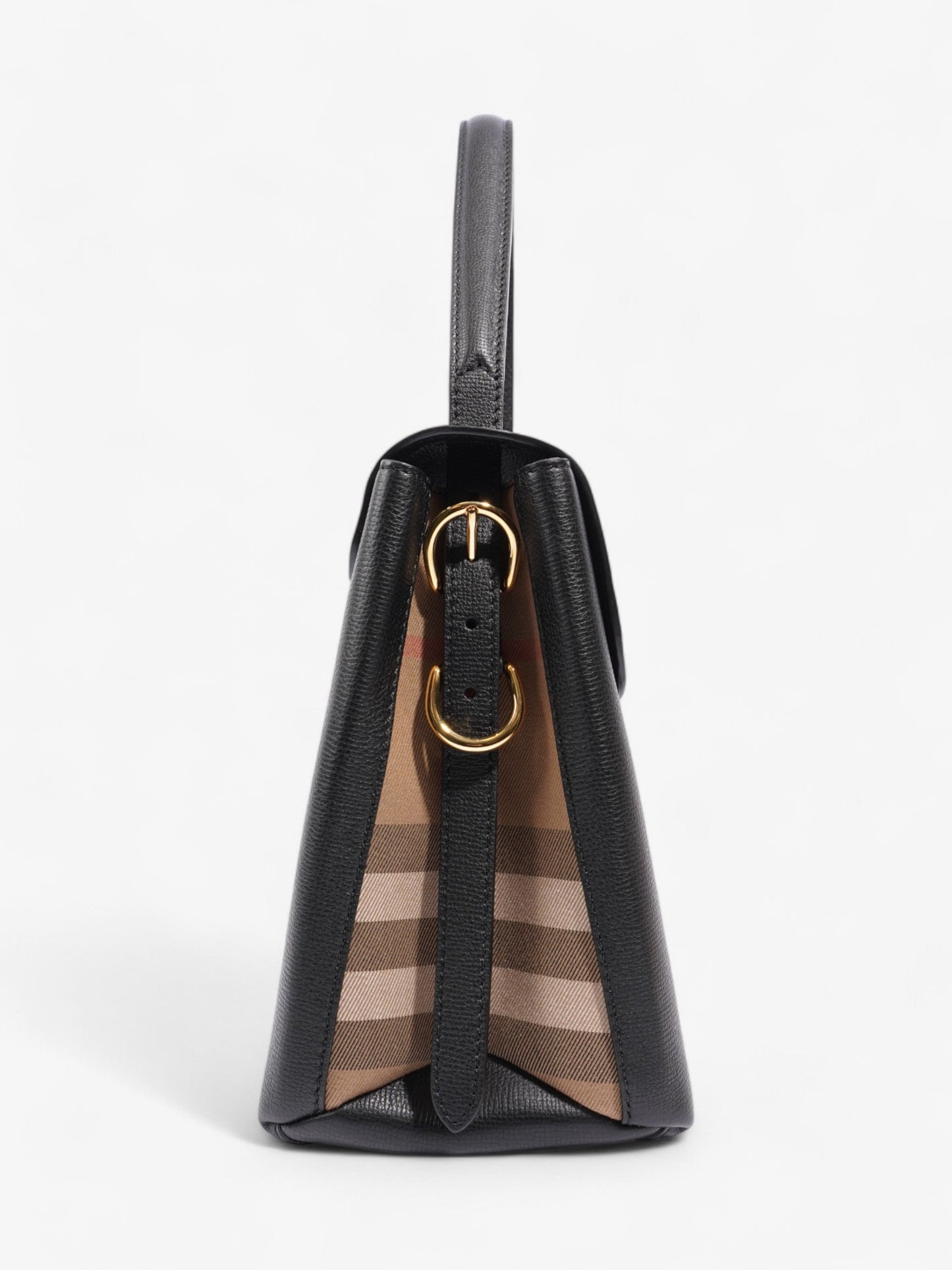 Burberry Camberley Tote Black Grained Leather Medium
