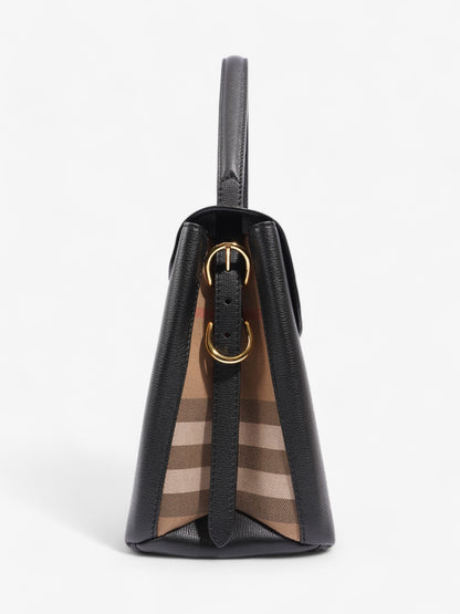 Burberry Camberley Tote Black Grained Leather Medium