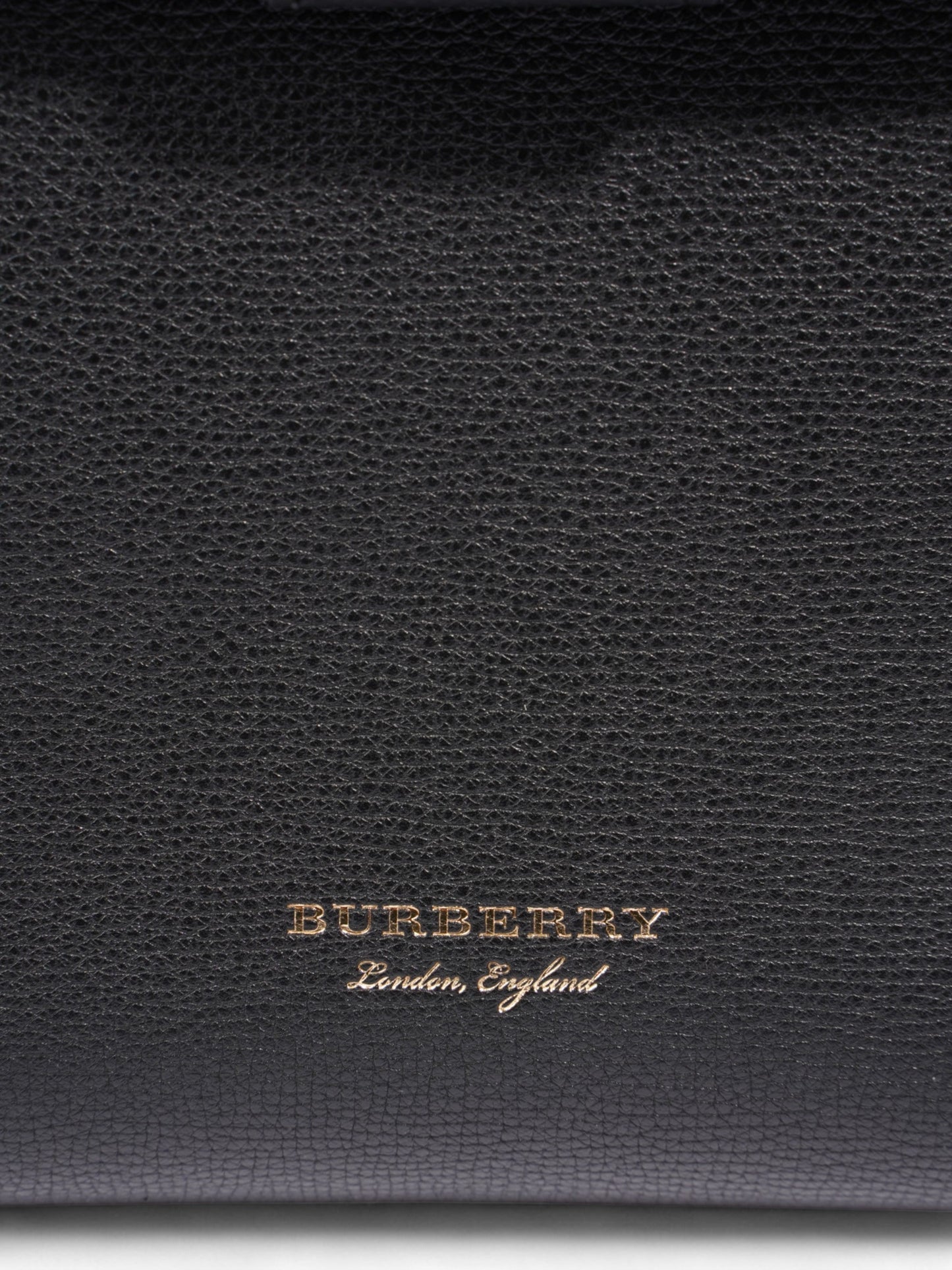 Burberry Camberley Tote Black Grained Leather Medium
