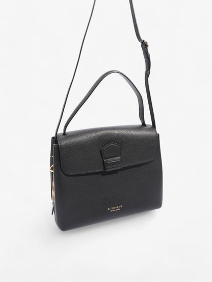 Burberry Camberley Tote Black Grained Leather Medium