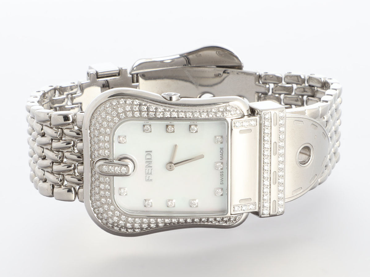 Fendi Stainless Steel Diamond B. Fendi Watch
