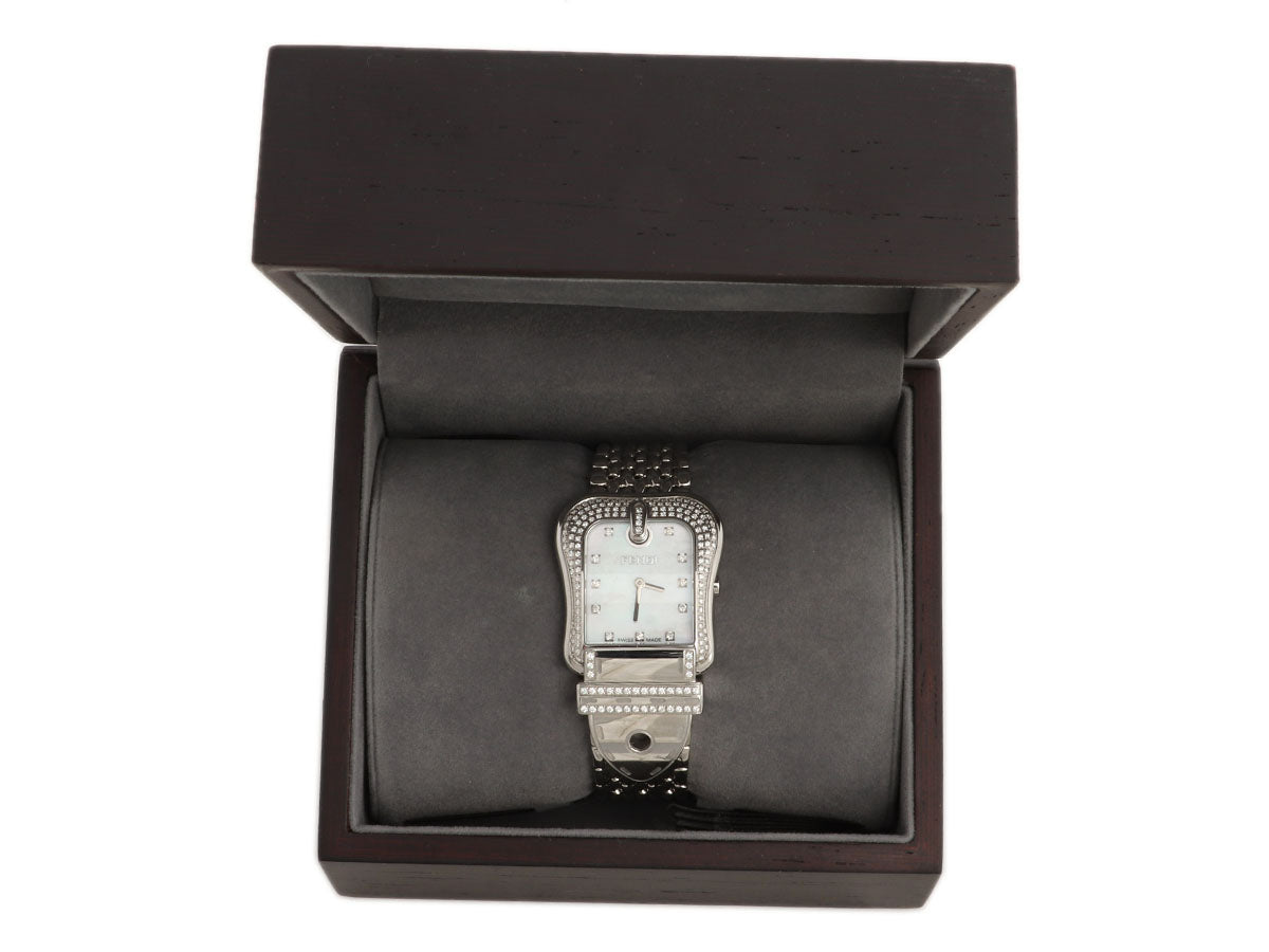 Fendi Stainless Steel Diamond B. Fendi Watch