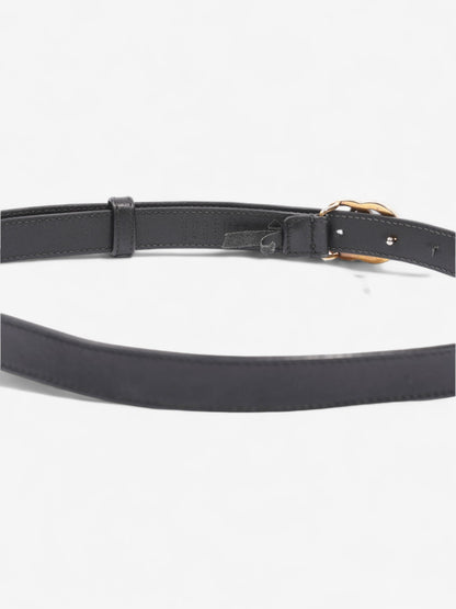 Gucci GG Marmont Thin Belt Black / Gold Leather 70cm / 28"