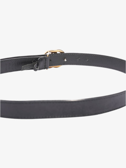 Gucci GG Marmont Thin Belt Black / Gold Leather 70cm / 28"