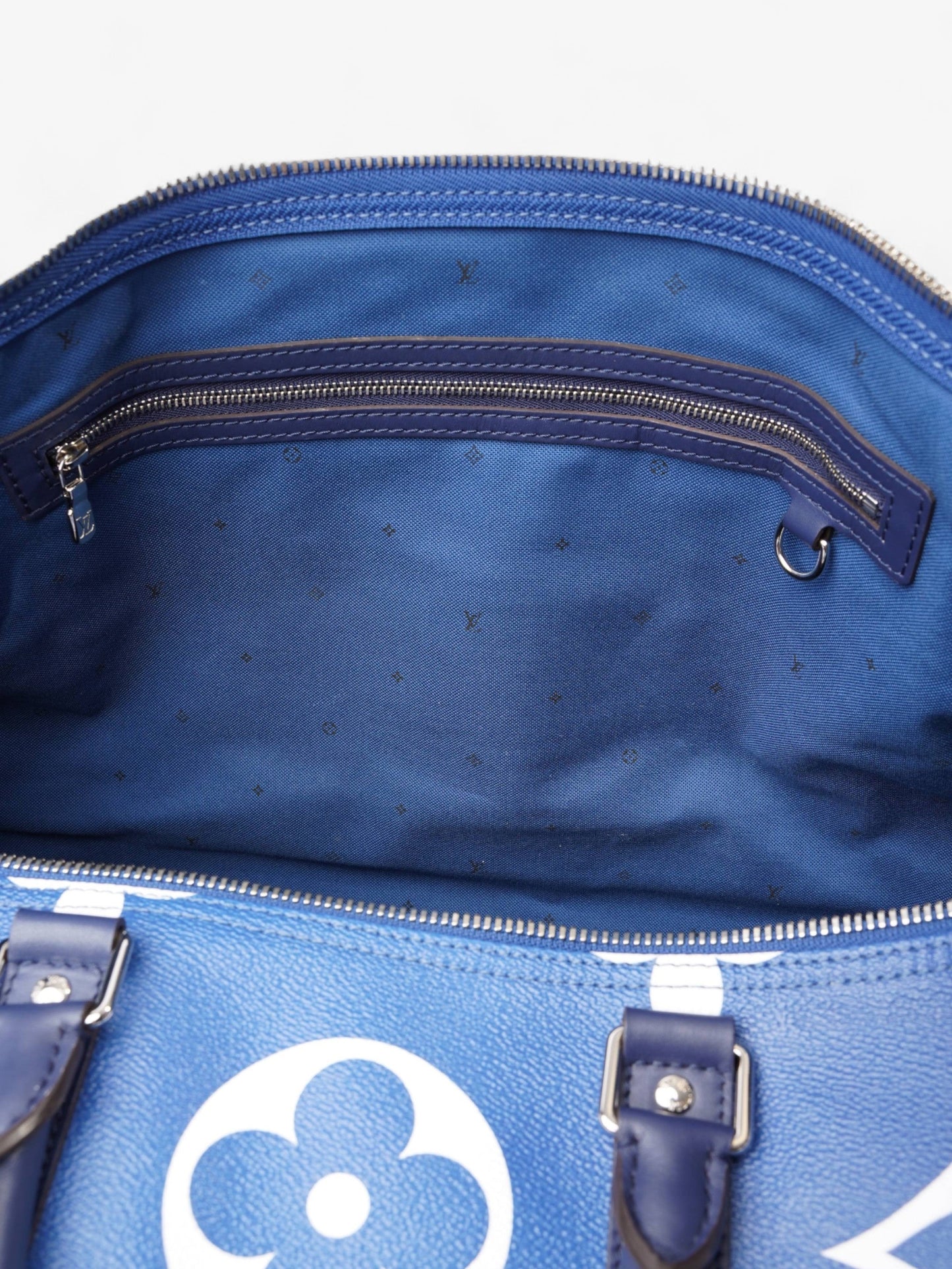 Louis Vuitton Keepall Bandouliere Escale 50 Blue and White Monogram Coated Canvas