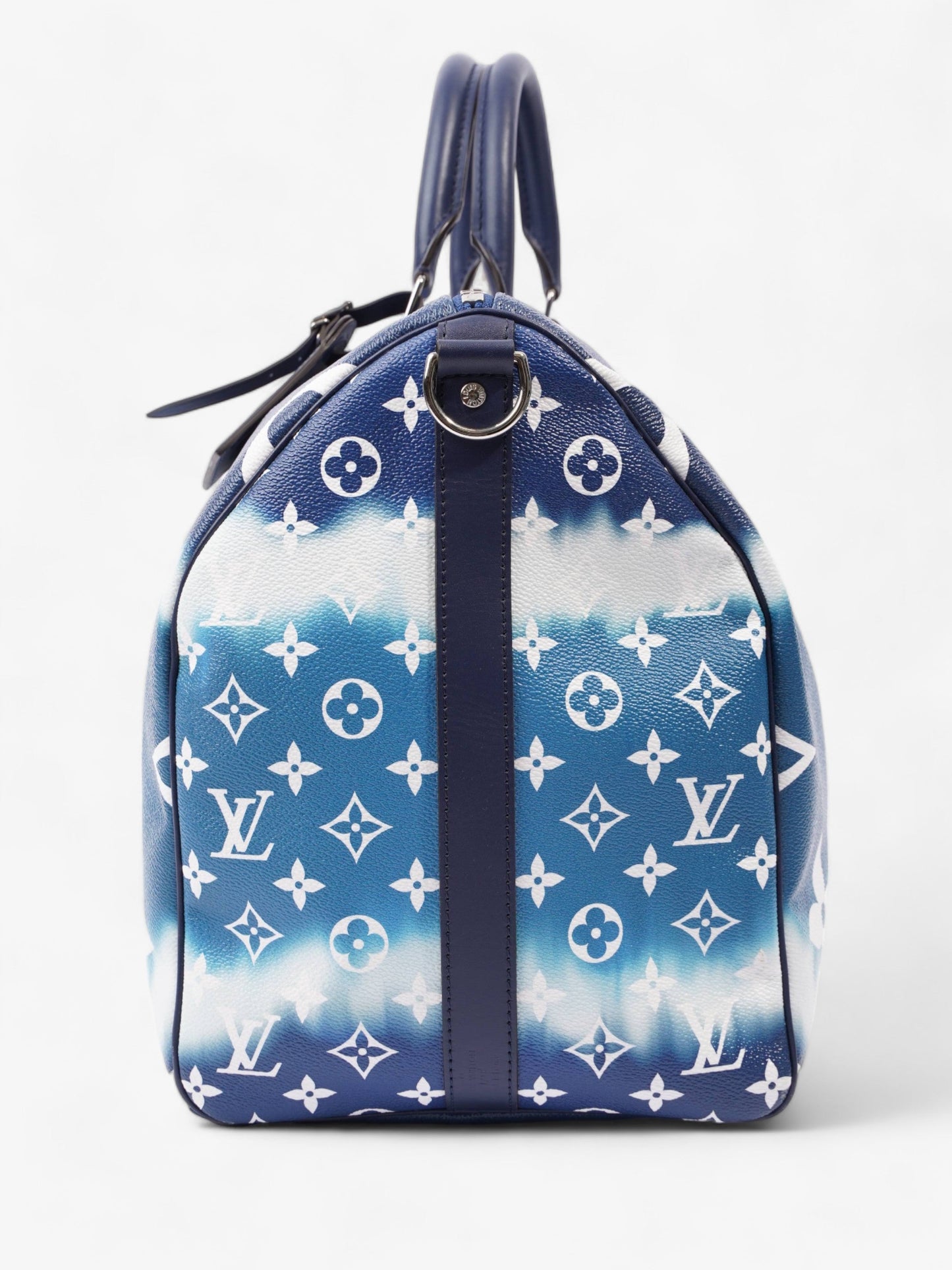 Louis Vuitton Keepall Bandouliere Escale 50 Blue and White Monogram Coated Canvas