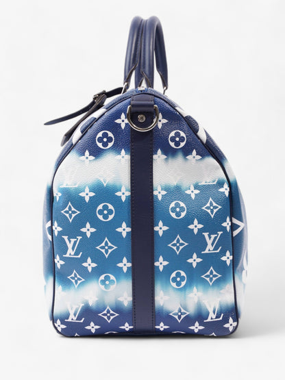 Louis Vuitton Keepall Bandouliere Escale 50 Blue and White Monogram Coated Canvas