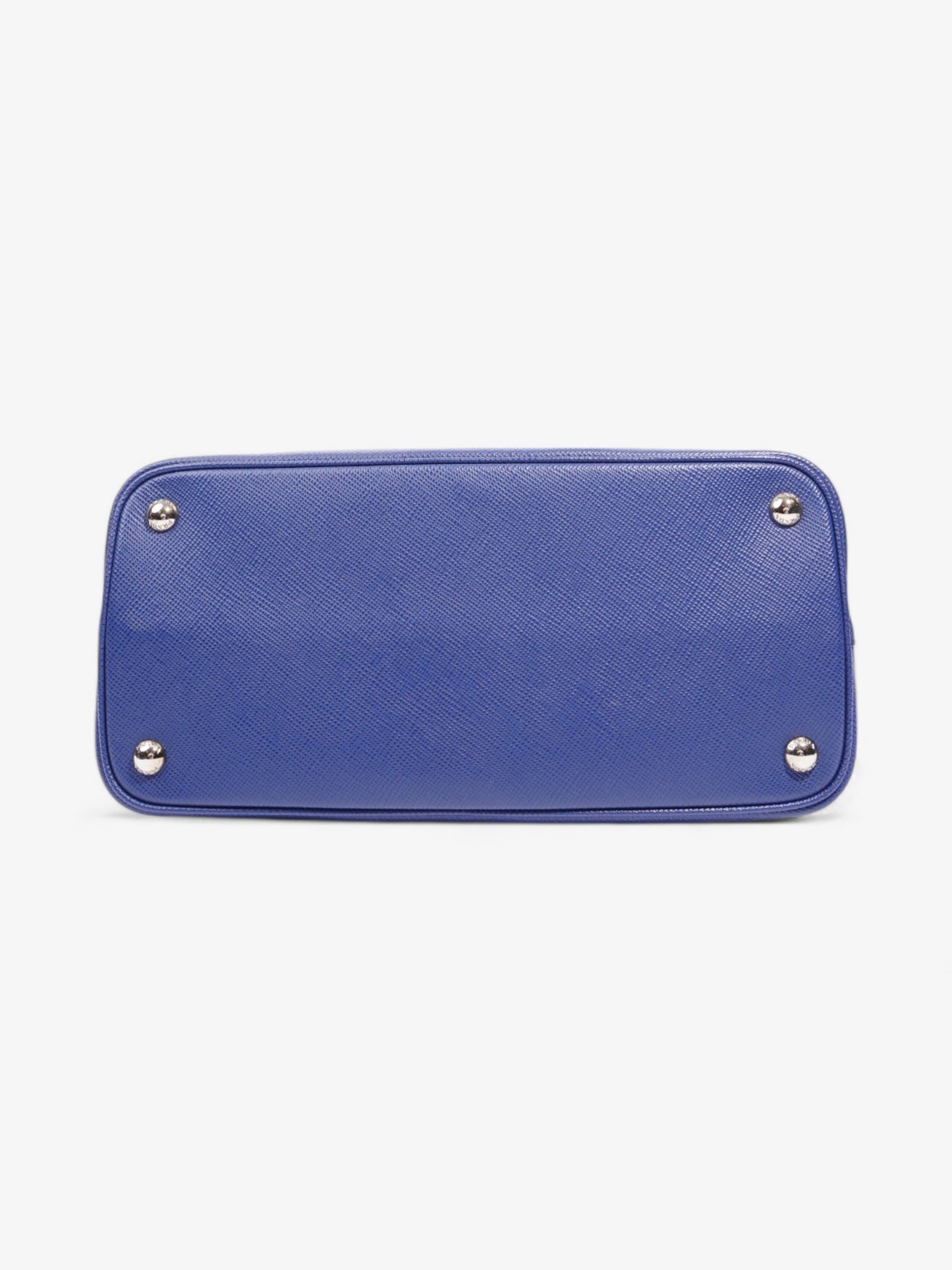 Prada Double Handle Tote Blue Saffiano Leather