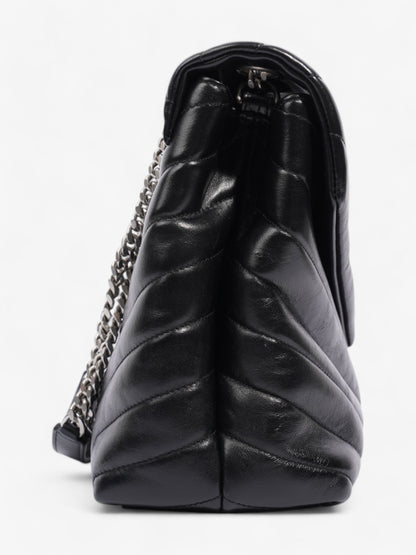 Saint Laurent Lou Lou Black Calfskin Leather Medium