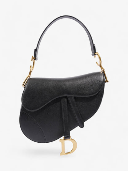 Christian Dior Saddle Bag Black Calfskin Leather