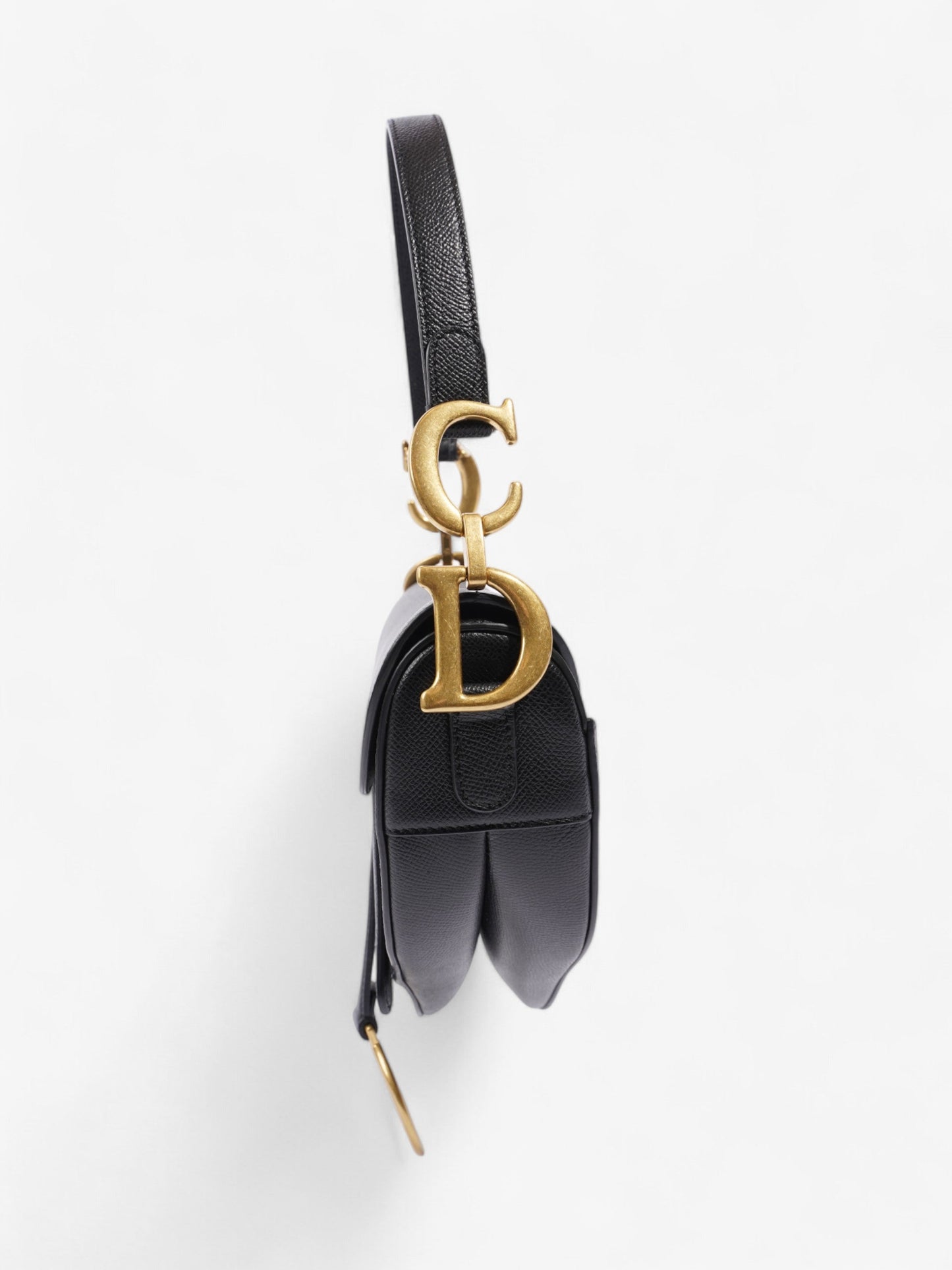 Christian Dior Saddle Bag Black Calfskin Leather