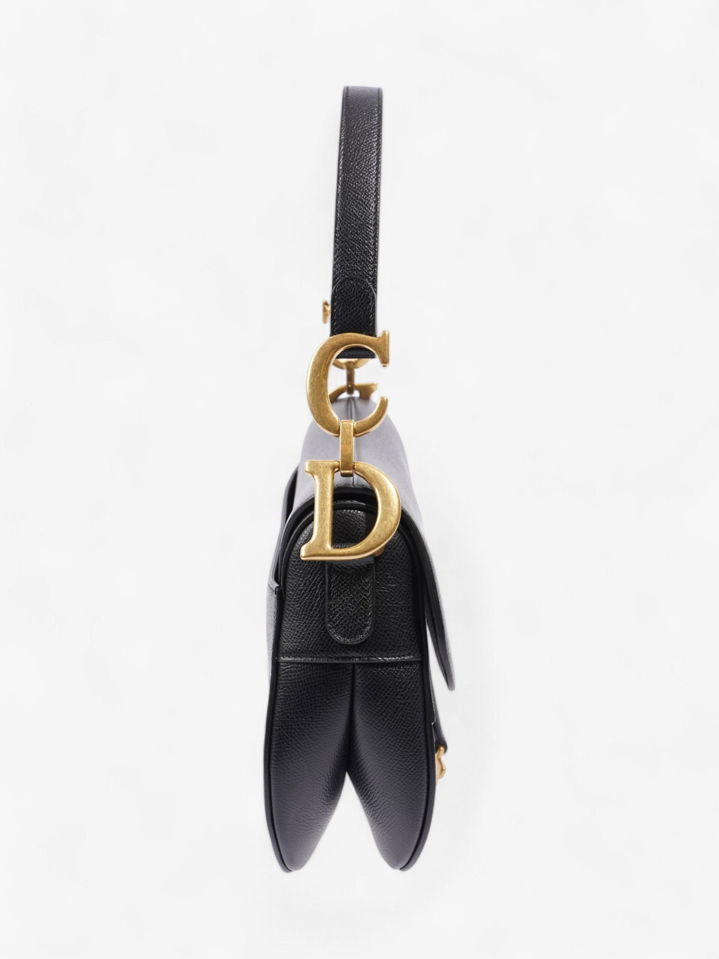 Christian Dior Saddle Bag Black Calfskin Leather