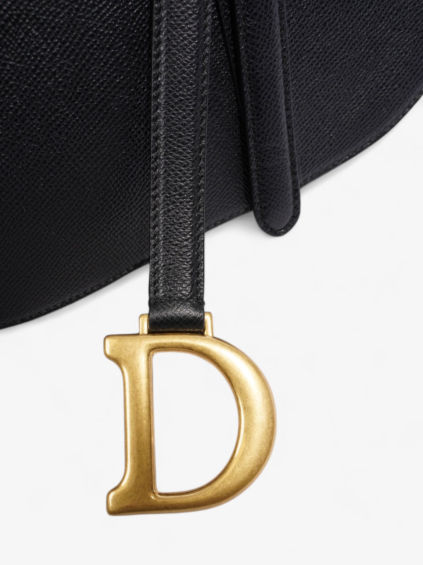 Christian Dior Saddle Bag Black Calfskin Leather