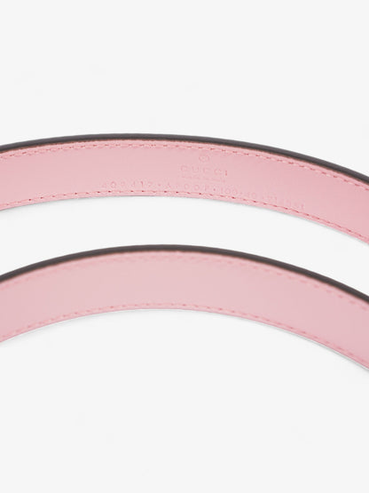 Gucci GG Marmont Thin Belt Pink / Silver Leather 100cm/ 95"