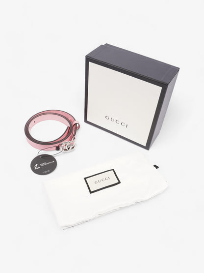 Gucci GG Marmont Thin Belt Pink / Silver Leather 100cm/ 95"
