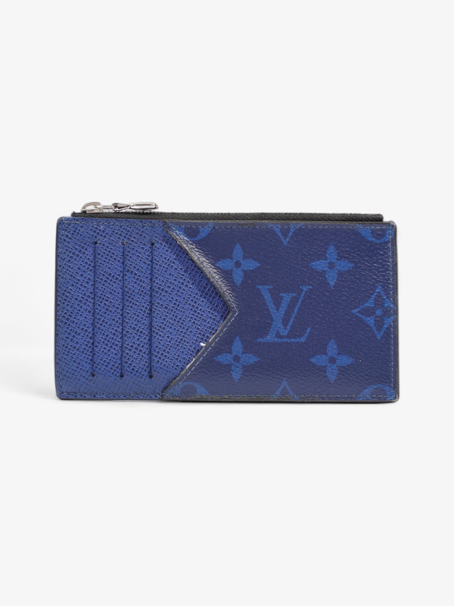 Louis Vuitton Coin Card Holder Navy Blue Leather