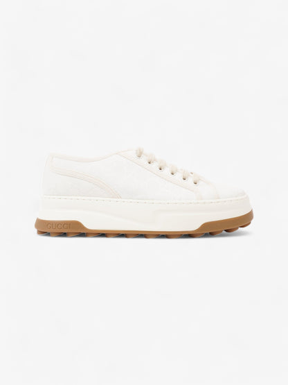 Gucci GG Tennis 1977 Platform Sneakers White  / Cream Canvas EU 41 UK 7