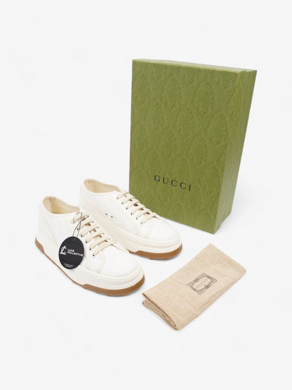 Gucci GG Tennis 1977 Platform Sneakers White  / Cream Canvas EU 41 UK 7