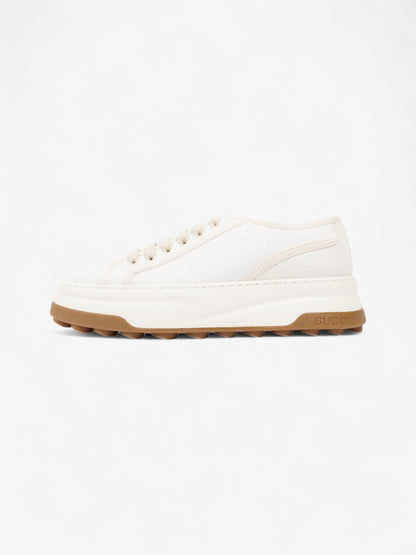 Gucci GG Tennis 1977 Platform Sneakers White  / Cream Canvas EU 41 UK 7