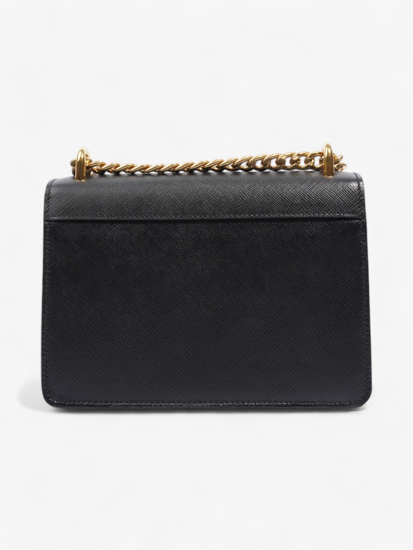 Prada Flap Crossbody Bag Black Saffiano Leather