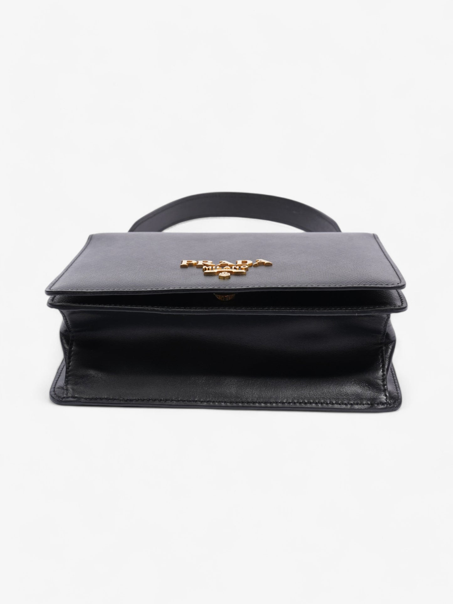 Prada Flap Crossbody Bag Black Saffiano Leather